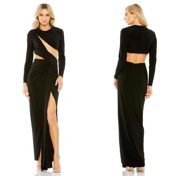 NWT Mac Duggal 27426 High Slit Cutout Dress - Picture 1 of 8